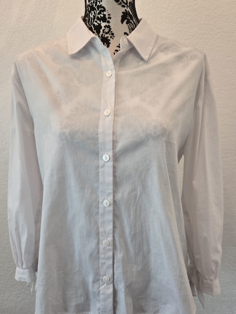 Skies Are Blue White Button-Down Shirt